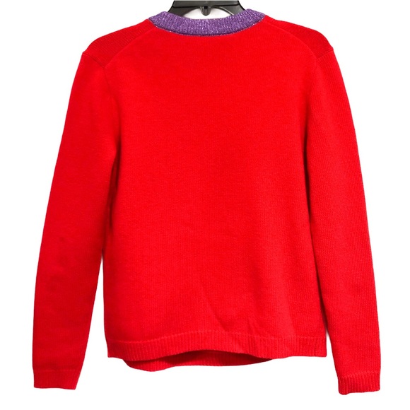 GUCCI Embellished Rhinestone Crewneck Cat Sweater - Picture 2 of 7